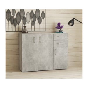 KIT MOBILE 3 ANTE + 2 CASSETTI 103X35X92 CEMENTO CH. K4298