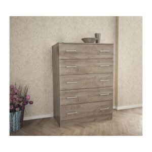 KIT CASSETTIERA 5 CASSETTI 80X45X111 CM ROVERE K105