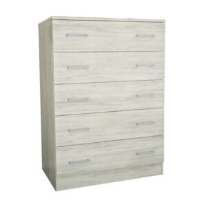 KIT CASSETTIERA 5 CASSETTI 80X45X111 CM BIANCO VEN.K083