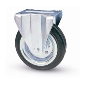 RUOTA INDUSTRIALE D 125 MM GOMMA 80/A PIASTRA FIS