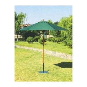 C OMBRELLONE IN LEGNO TONDO PALO 38 D 250CM VERDE