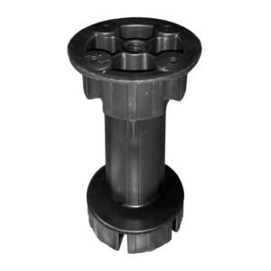 PIEDINO REGOLABILE PLASTICA D30X120MM NERO CF 4 PZ