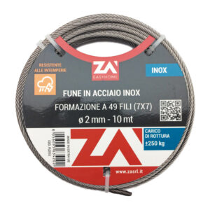 FUNE ACCIAIO INOX 49F D 8 MM 10 M