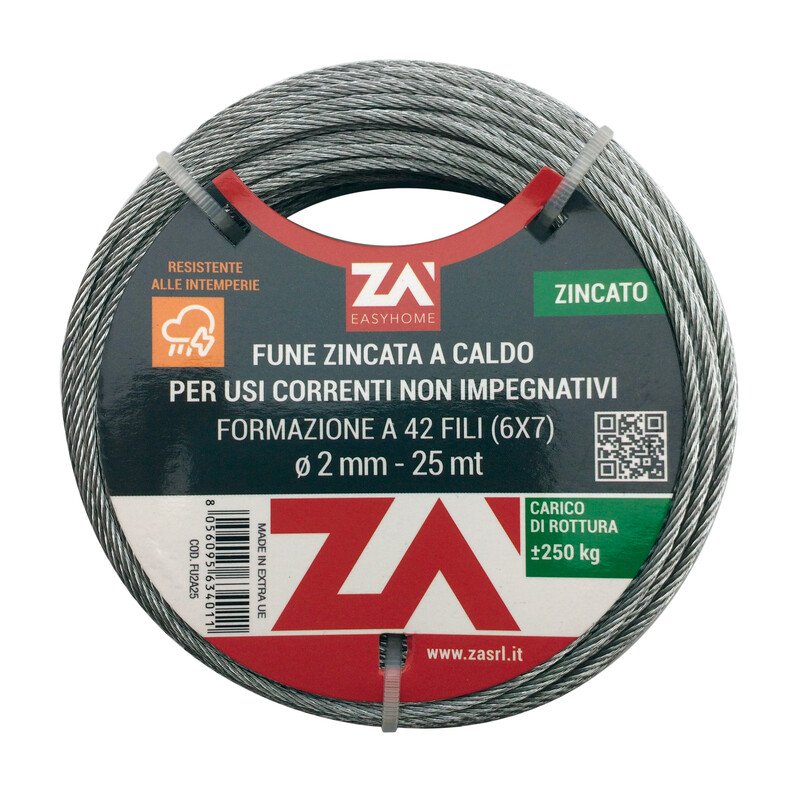 CAVETTO ARGANELLO 49F C/ANIMA ACC D 1,8 MM 9 M