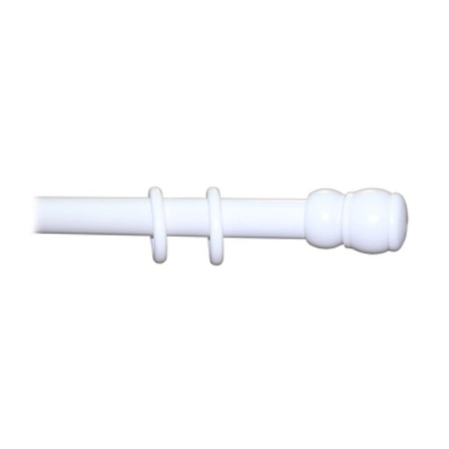 BASTONE LEGNO A STRAPPO D 35 BIANCO 240CM S/SUPP.