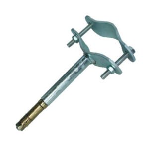 STAFFA C/TASSELLO TUBO ANTENNA 100 MM MURO FIG.4