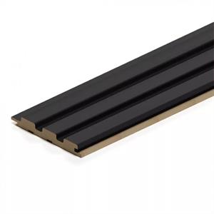 DOGA 3D LEGNO IN MDF BLACK MIS 119X16X2750 MM