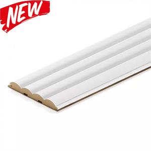 DOGA 3D LEGNO ONDA IN MDF WHITE MIS 119X16X2750 MM