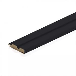 PROFILO DX 3D LEGNO IN MDF BLACK MIS 77x16x2750 MM