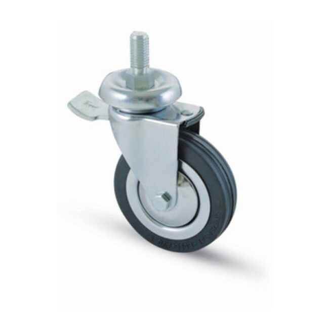 RUOTA CARRELLO D  80 MM GOMMA 155/BIS-B PER 12MA FRENO