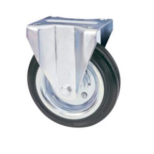 RUOTA INDUSTRIALE D  80 MM GOMMA 80/A PIASTRA FIS