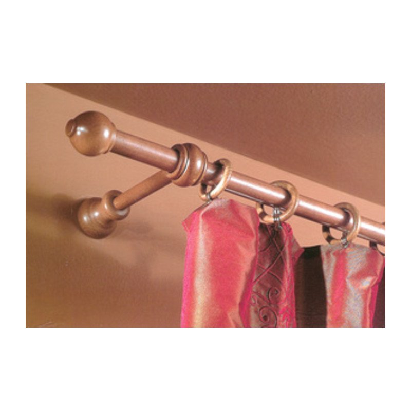 BASTONE LEGNO A STRAPPO D 23 CILIEGIO 200CM C/SUPP.