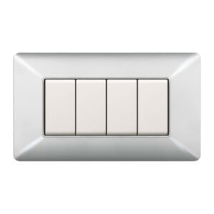 PLACCA EASY MATIX ALLUMINIO CHIARO 4P