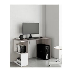 KIT SCRIVANIA 117X50X73,5 CM ROVERE GR./BIANCO