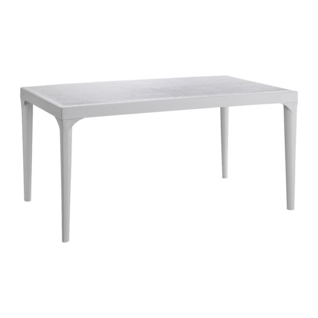 TAVOLO RESINA OSLO 150X90XH74 CM BIANCO