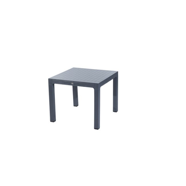 TAVOLO C/VETRO REGNUM 90X90XH75CM ANTRACITE