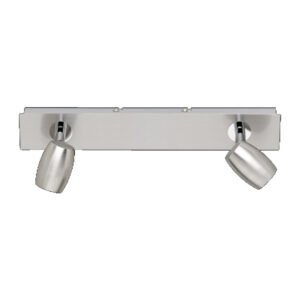 BARRA 2 FARETTI MICHAEL GU10 ACCIAIO SATINATO