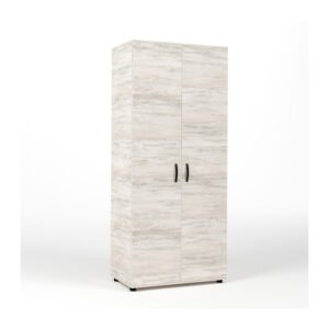 KIT ARMADIO 2 ANTE  80X52X205 CM BIANCO VEN.K083