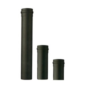 TUBO P/STUFA A PELLET H  50 CM D 12 CM NERO OPACO