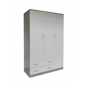 ARMADIO SPACE 3A+2C CEMENTO/BIANCO F.CM 120X52X190