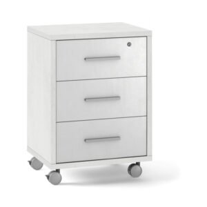 UFFICIO DOUBLE CASSETTIERA 3C 71X51 CM OSSIDO