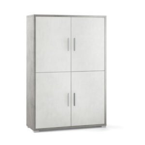 UFFICIO DOUBLE MOBILE 4A 161X108 CM CEMEN/OSSIDO