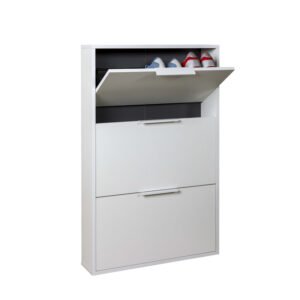 SCARPIERA 3 RIBALTE SLIM CM. 65X15X105 H BIANCO