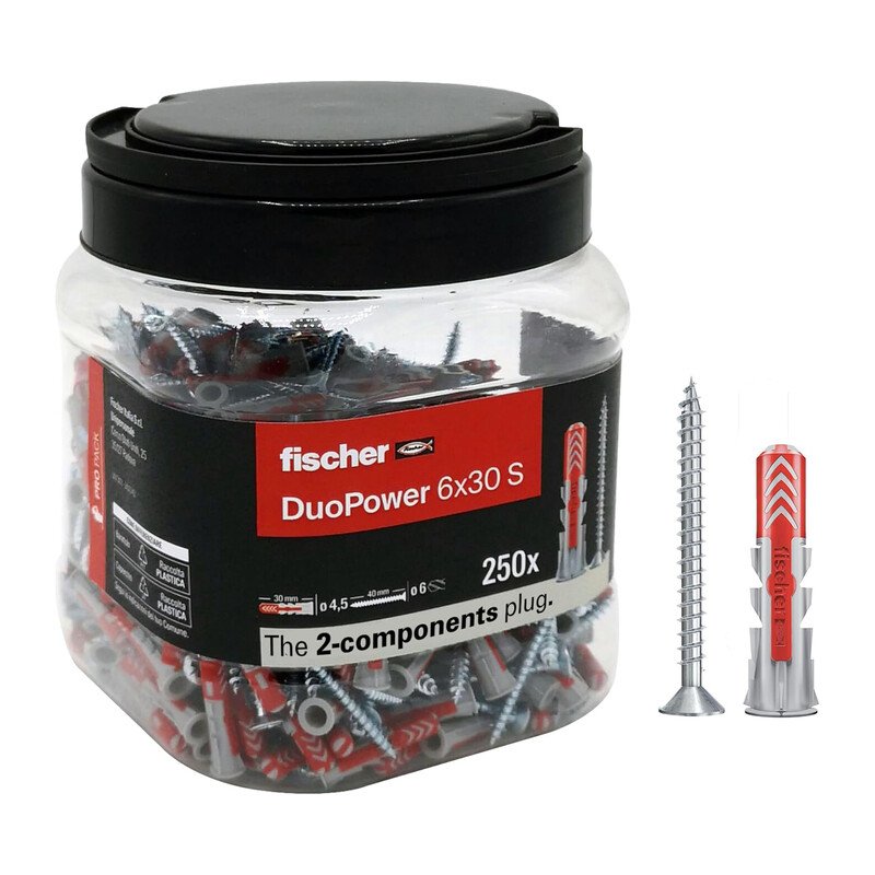 FISCHER TASSELLO DUOPOWER S 6X30 PROPACK 250 PZ