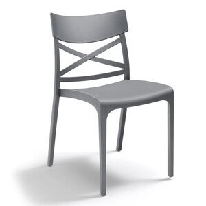 SEDIA CROIX IMPILABILE 46X54XH80CM GRAPHITE