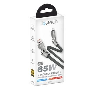 CAVO USB A-C/ USB C -LIGHTING 4IN1 65W