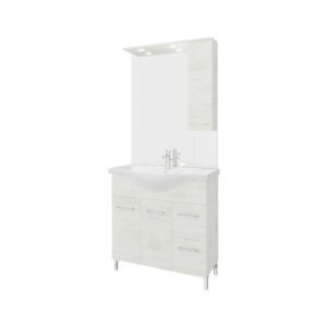ARREDO BAGNO MOD.RUBINO ROVERE BIANCO 85 CM