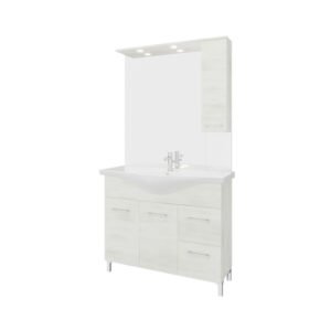 ARREDO BAGNO MOD.RUBINO ROVERE BIANCO 105 CM