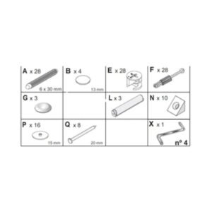 R KIT CREDENZA 3A ZAIKEN-(KIT VITI)