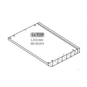 R 1XTOP L.312 mm X ARMADIO SPOGLIATOIO RESINA A 1 POSTO IN KIT C/SERRAT