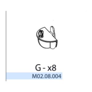 R G-x8 M02.08.004 X ARMADIO SPOGLIATOIO RESINA A 2 POSTI IN KIT C/SERRAT