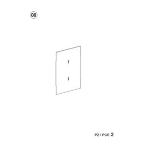 R PANNELLO POST.(00) X ARMADIO BIOS 2 ANTE 65X37X165 PORTASCOPE  ART.301