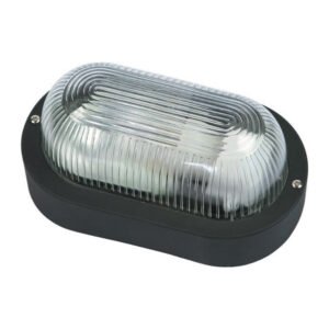 PLAFONIERA OVALE NERA