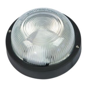 PLAFONIERA TONDA NERA