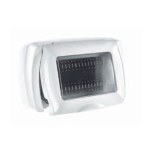 PLACCA LIFE BOX SYSTEM P/ESTERNO IP55 BIANCO 3P