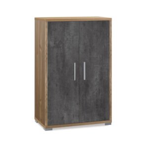 UFFICIO DOUBLE MOBILE 2A 110X71 NOCE ST/OSS NERO