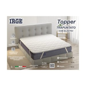 TOPPER TRAPUNTATO C/ELASTICO 2 POSTI IRGE