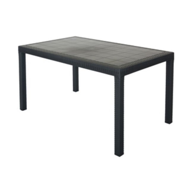 TAVOLO HOUSTON RESINA 150X90XH74 CM ANTRACITE
