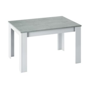 KIT TAVOLO KENDRA 140/190X90XH78CM BIANCO/CEMEN