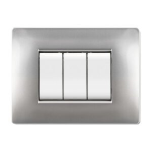 PLACCA LIFE Q LIVING PLAST ALLUMINIO CHIARO 7P