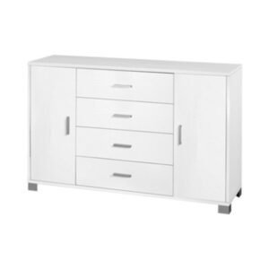 KIT MOBILE 2 ANTE + 4 CASSETTI 136X41XH86 BIANCO