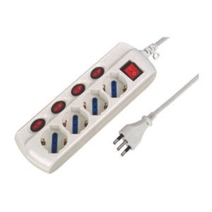 MULTIPRESA 4P BIP/SCHUKO C/5 INTERR FIG.5