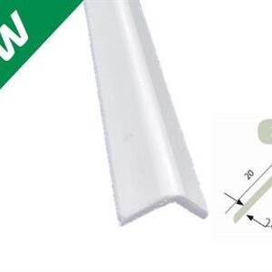 ANGOLARE PVC BIANCO LISCIO MIS 2X2X300cm