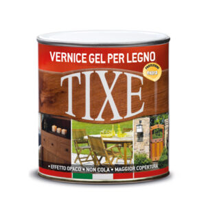 VERNICE SATINATA GEL BASE SOLVENTE EFFETTO SATINATO COLORATO PER LEGNO 750 ML